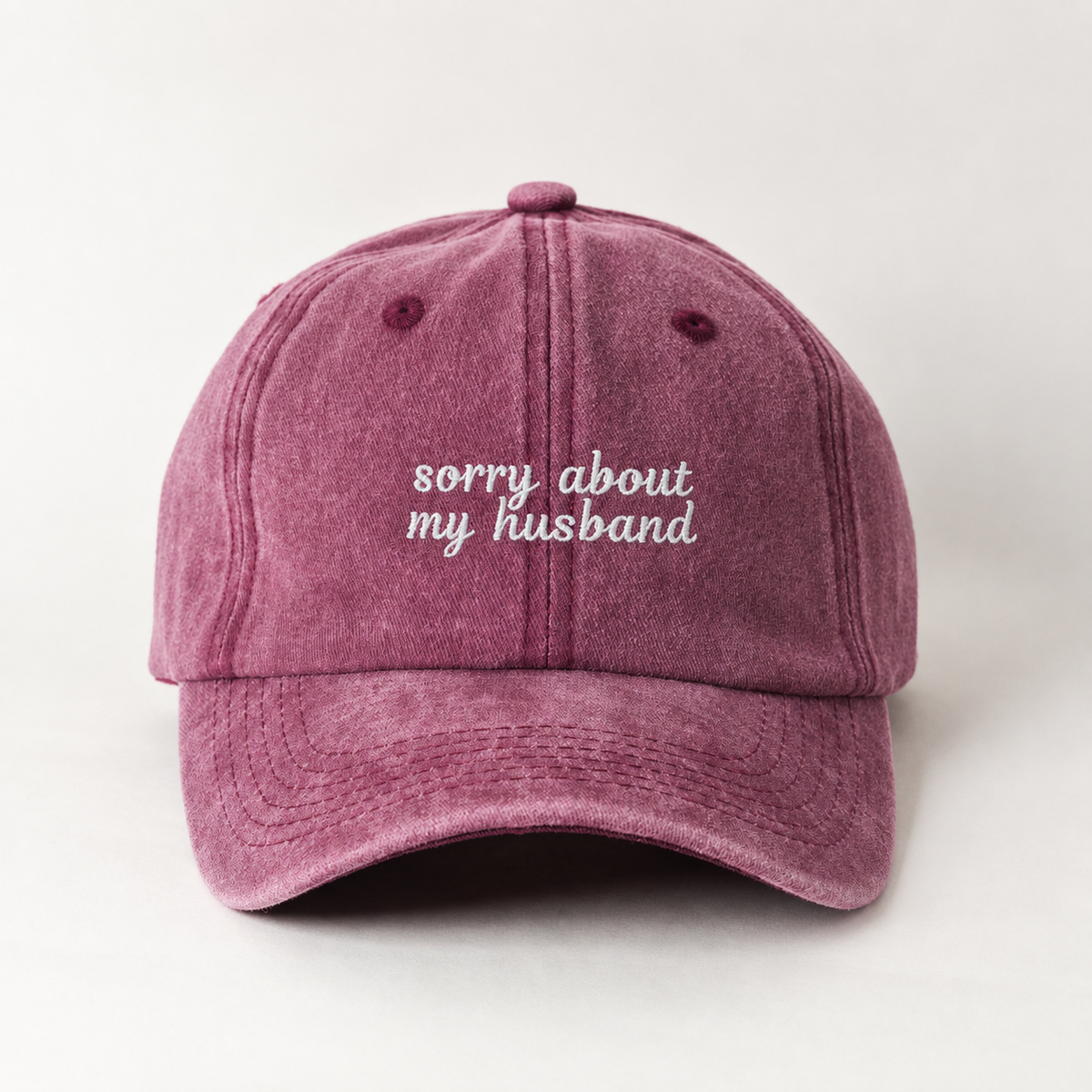 Sorry About My Husband Bordo Şapka