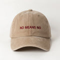 No Means No Bej Şapka