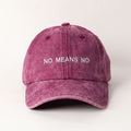 No Means No Bordo Şapka