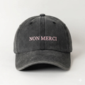 Non Merci Siyah Şapka