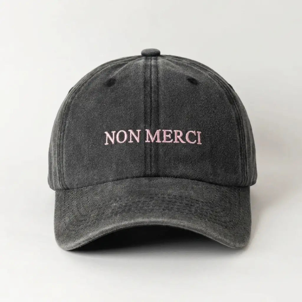 Non Merci Siyah Şapka