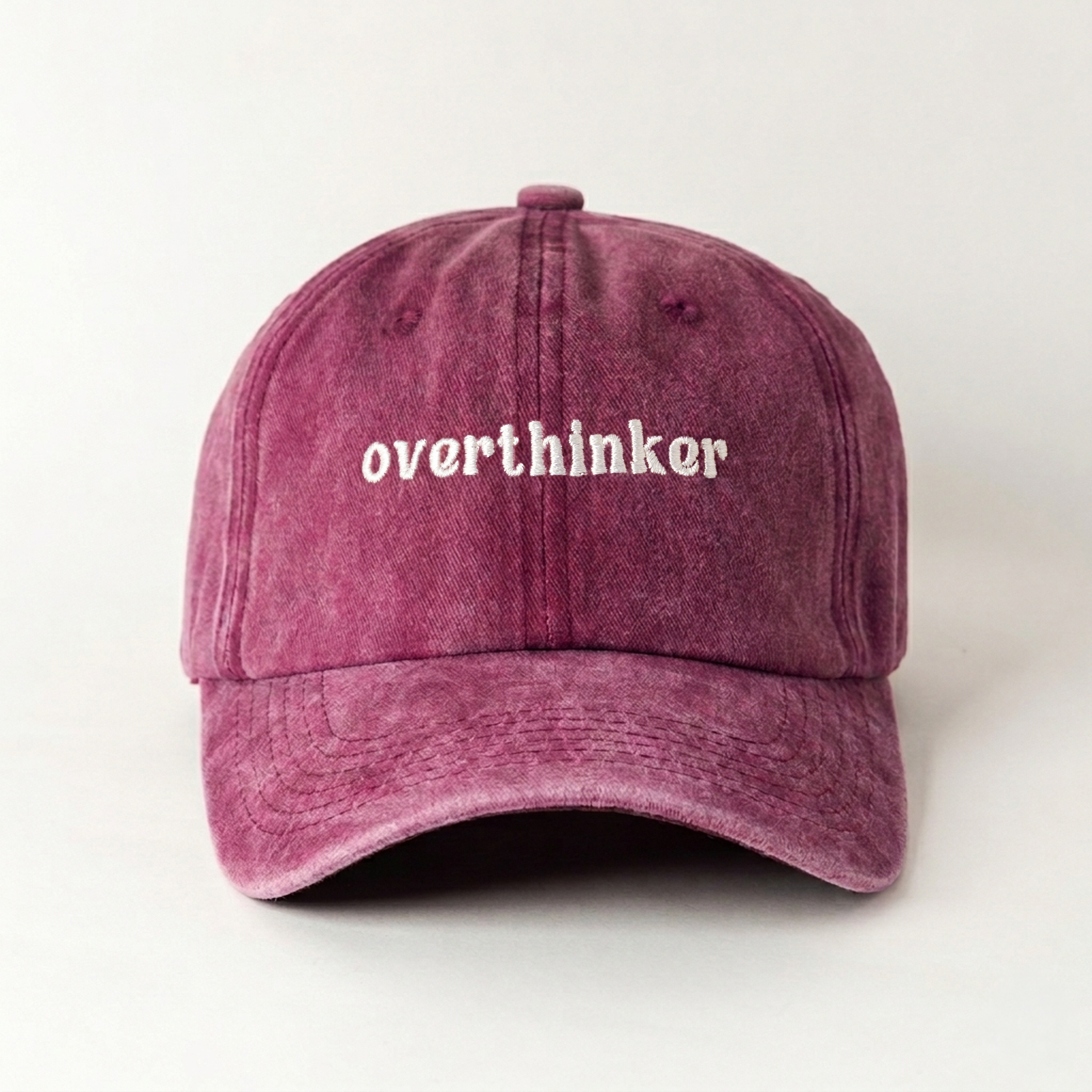 Overthinker Bordo Şapka